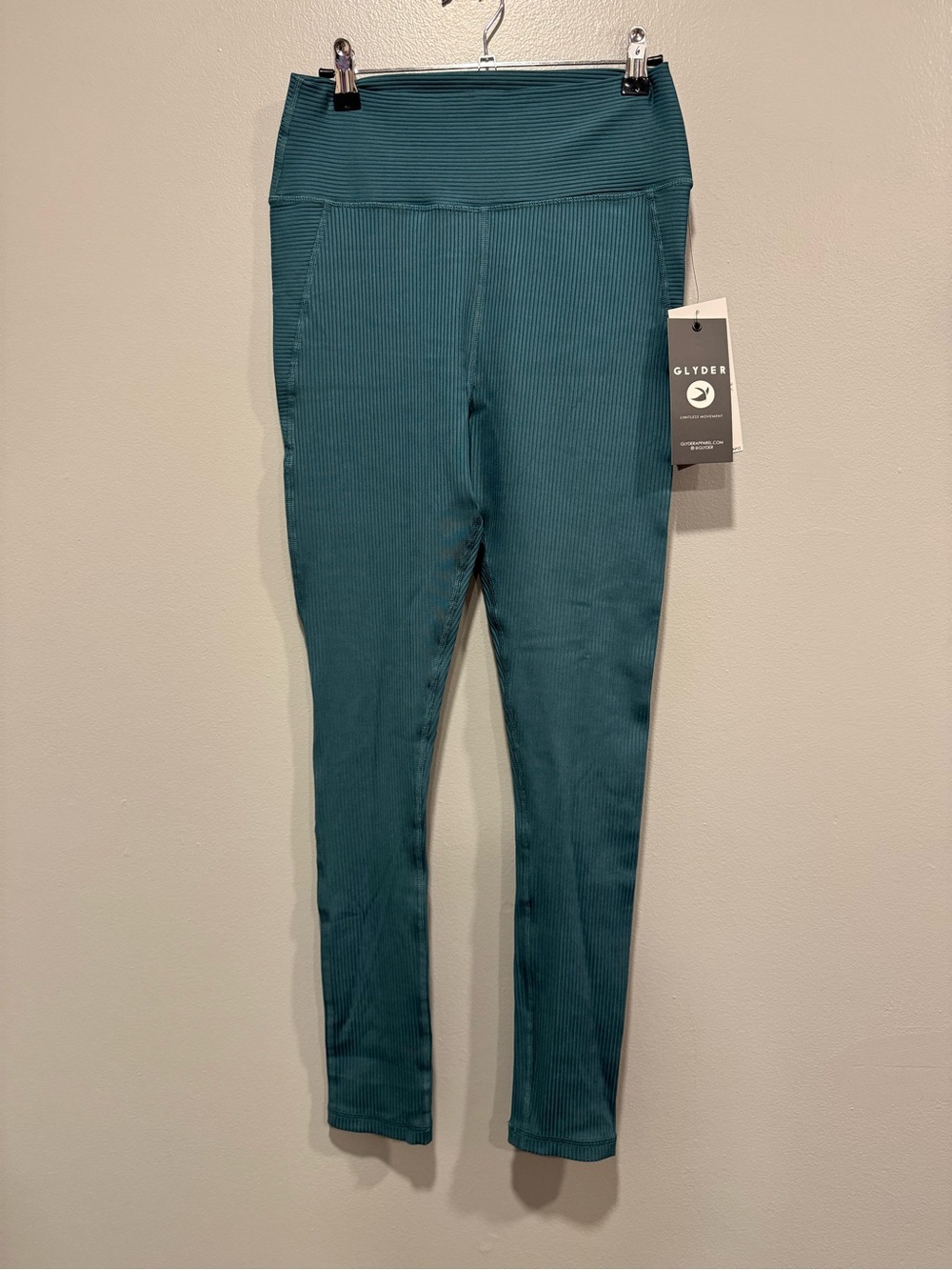 NWT Glyder Jubilant Ribbed Legging in Evergreen Size Large